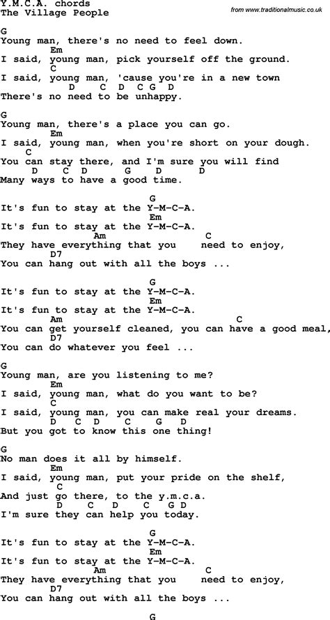 ymca song lyrics.